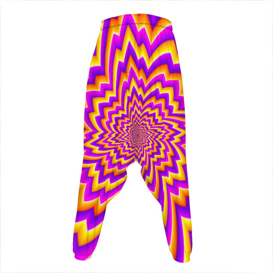 Yellow Expansion Moving Optical Illusion Hammer Pants