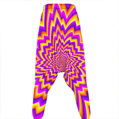 Yellow Expansion Moving Optical Illusion Hammer Pants