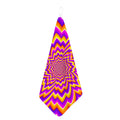 Yellow Expansion Moving Optical Illusion Hand Towel