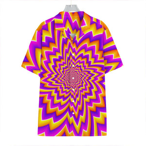 Yellow Expansion Moving Optical Illusion Hawaiian Shirt