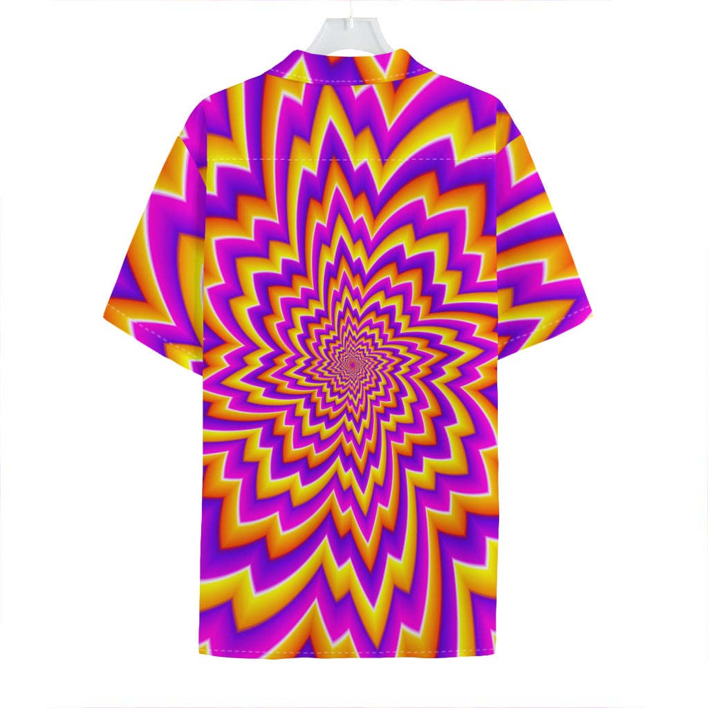 Yellow Expansion Moving Optical Illusion Hawaiian Shirt