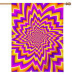 Yellow Expansion Moving Optical Illusion House Flag