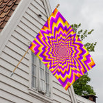 Yellow Expansion Moving Optical Illusion House Flag