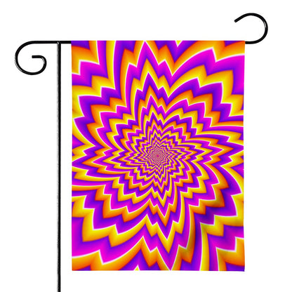 Yellow Expansion Moving Optical Illusion House Flag