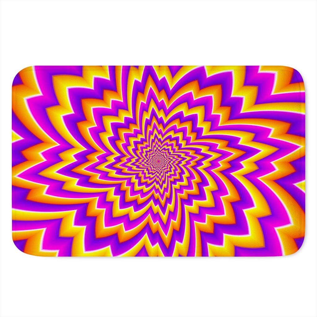 Yellow Expansion Moving Optical Illusion Indoor Door Mat