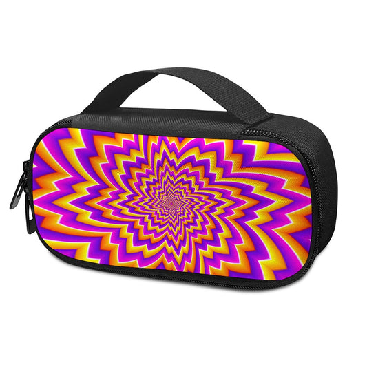 Yellow Expansion Moving Optical Illusion Insulin Cooler Travel Case