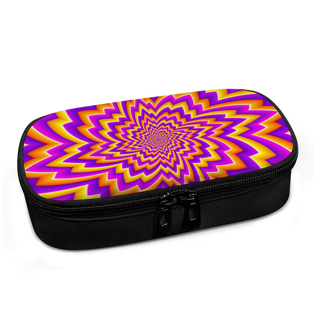 Yellow Expansion Moving Optical Illusion Insulin Cooler Travel Case