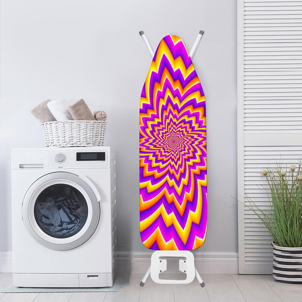 Yellow Expansion Moving Optical Illusion Ironing Board Cover