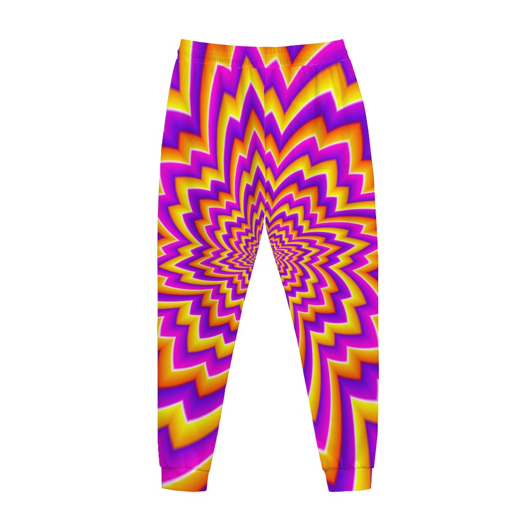 Yellow Expansion Moving Optical Illusion Jogger Pants