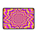 Yellow Expansion Moving Optical Illusion Kitchen Mat