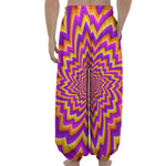 Yellow Expansion Moving Optical Illusion Lantern Pants