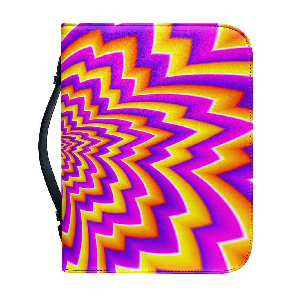 Yellow Expansion Moving Optical Illusion Leather Bible Cover