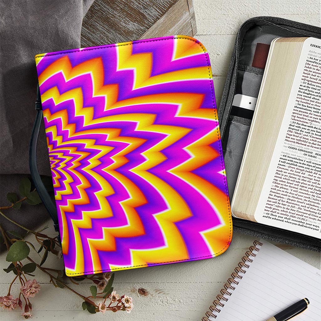 Yellow Expansion Moving Optical Illusion Leather Bible Cover