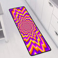 Yellow Expansion Moving Optical Illusion Long Kitchen Mat