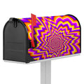 Yellow Expansion Moving Optical Illusion Mailbox Cover