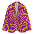 Yellow Expansion Moving Optical Illusion Men's Blazer