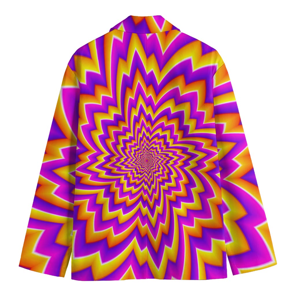 Yellow Expansion Moving Optical Illusion Men's Blazer