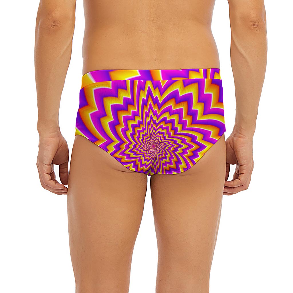 Yellow Expansion Moving Optical Illusion Men's Briefs