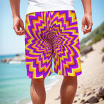 Yellow Expansion Moving Optical Illusion Men's Cargo Shorts