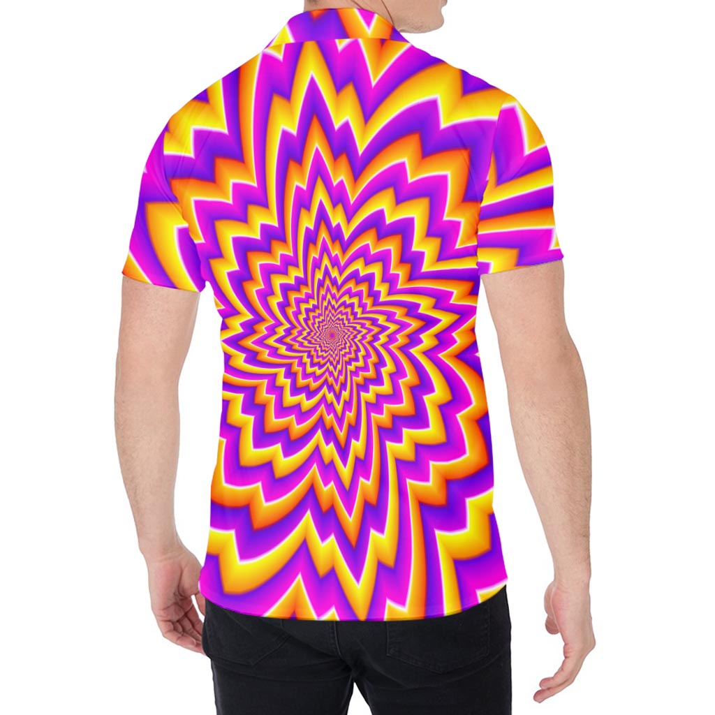 Yellow Expansion Moving Optical Illusion Men's Shirt