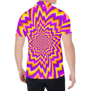 Yellow Expansion Moving Optical Illusion Men's Shirt