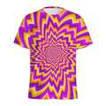 Yellow Expansion Moving Optical Illusion Men's Athletic T-Shirt