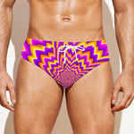 Yellow Expansion Moving Optical Illusion Men's Swim Briefs