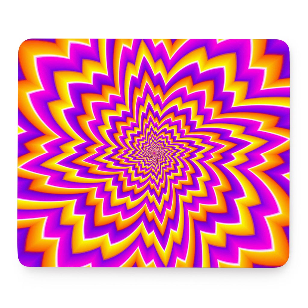 Yellow Expansion Moving Optical Illusion Mouse Pad