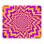 Yellow Expansion Moving Optical Illusion Mouse Pad