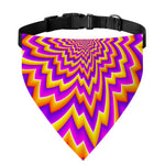 Yellow Expansion Moving Optical Illusion Over The Collar Dog Bandana