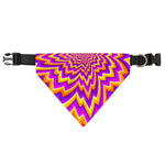 Yellow Expansion Moving Optical Illusion Over The Collar Dog Bandana