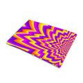 Yellow Expansion Moving Optical Illusion Pet Cooling Mat Cover