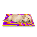 Yellow Expansion Moving Optical Illusion Pet Cooling Mat Cover