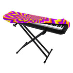 Yellow Expansion Moving Optical Illusion Piano Keyboard Cover