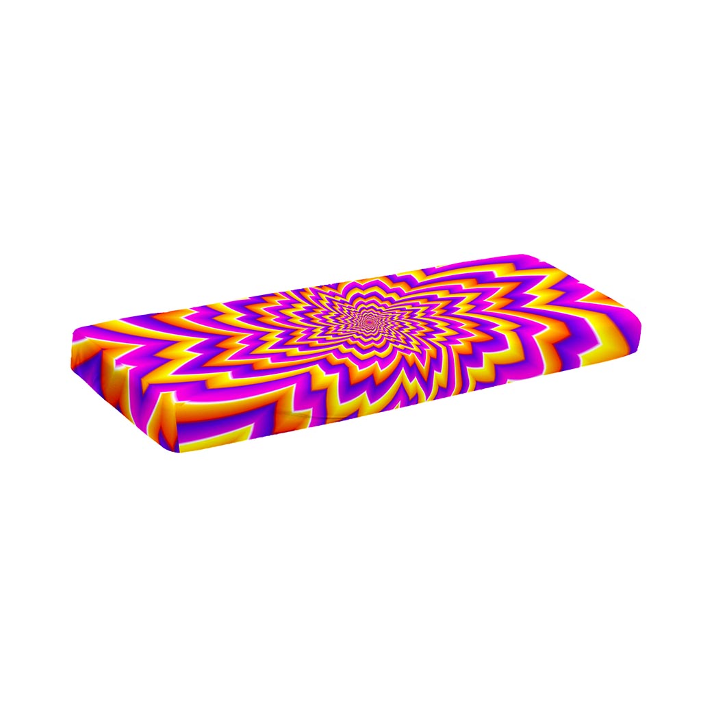 Yellow Expansion Moving Optical Illusion Piano Keyboard Cover