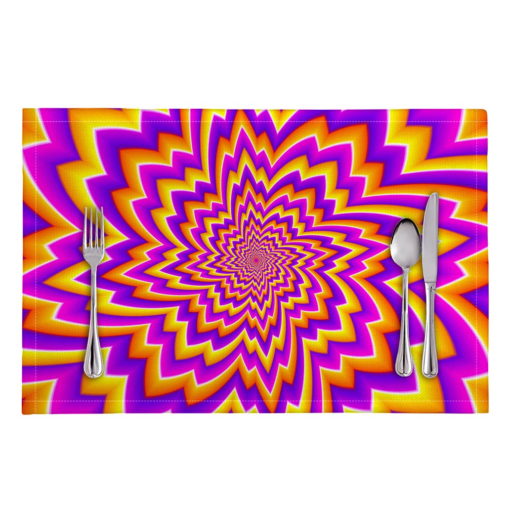 Yellow Expansion Moving Optical Illusion Placemat