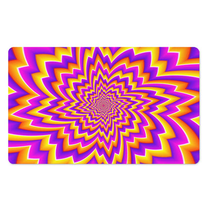 Yellow Expansion Moving Optical Illusion Polyester Doormat