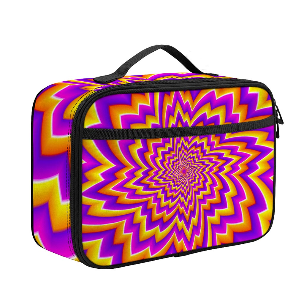 Yellow Expansion Moving Optical Illusion Portable Lunch Bag