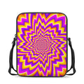 Yellow Expansion Moving Optical Illusion Rectangular Crossbody Bag
