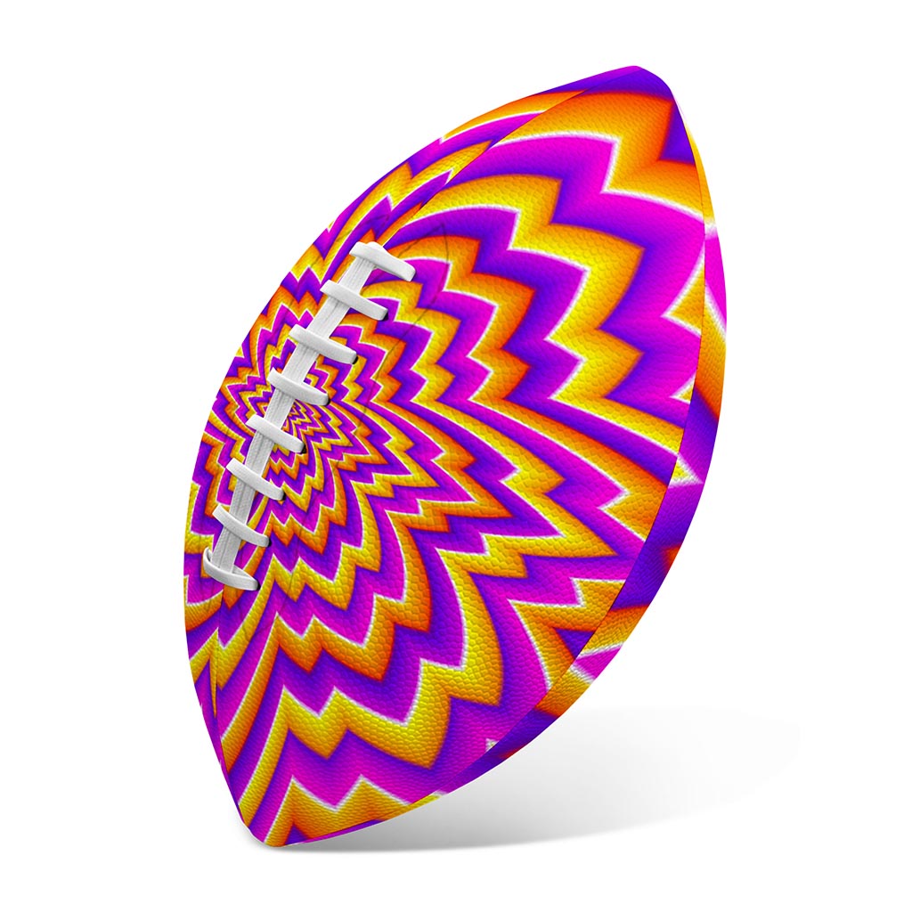 Yellow Expansion Moving Optical Illusion Rugby Ball