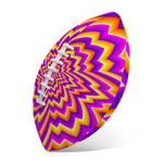 Yellow Expansion Moving Optical Illusion Rugby Ball