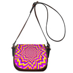 Yellow Expansion Moving Optical Illusion Saddle Bag