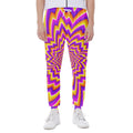 Yellow Expansion Moving Optical Illusion Joggers