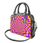 Yellow Expansion Moving Optical Illusion Shoulder Handbag