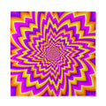 Yellow Expansion Moving Optical Illusion Silk Bandana