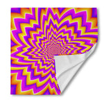 Yellow Expansion Moving Optical Illusion Silk Bandana