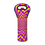 Yellow Expansion Moving Optical Illusion Single Neoprene Wine Tote