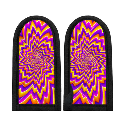 Yellow Expansion Moving Optical Illusion Skillet Handle Cover