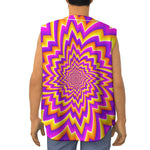 Yellow Expansion Moving Optical Illusion Sleeveless Baseball Jersey