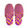 Yellow Expansion Moving Optical Illusion Slippers